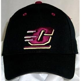 Central Michigan Chippewas Black Wool One-Fit Cap (Medium)