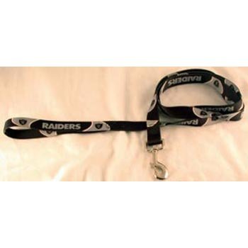 Oakland Raiders 6 Feet Long NFL Dog Leash (Quantity of 1)