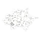 uxcell　サークルネイルクリップ　プラスチック・金属　ホワイト　98g　12mm　25個入り