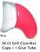 Covered Claws Soft Claw Caps for Paws - Cat Size Medium 20 pcs w/ Adhesive Pink
