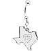 Black State of Texas Belly Ring