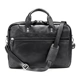 Multi-Pocket Laptop Brief - Black