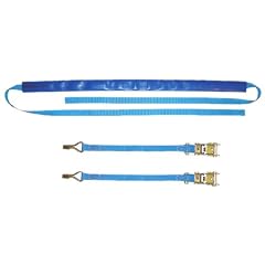 Braun Motorrad Bike-Lashing-Set 1000 daN, Farbe blau, Set 4teilig, mit 2 Ratschenteilen
