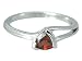 Trillion Cut 1.00 carat Garnet Ring Size 10 in Sterling Silver