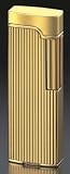 Corona ELYSE Gold Plated Vertical Lines Pipe Lighter