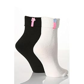 Ladies 2 Pair Elle Bamboo Ankle Socks With Cushion Sole