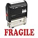 ExcelMark Fragile Self Inking Rubber Stamp - Red Ink