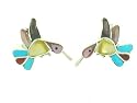 Beautiful! Sterling-silver Zuni Made-Hummingbird earrings