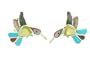 Beautiful! Sterling-silver Zuni Made-Hummingbird earrings