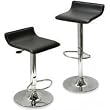 2 Adjustable Air Lift Stools in Black Faux Leather By Winsome Furniture