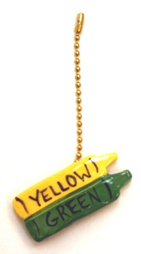 Ceiling Fan Pull Chain: Green/Yellow Crayon