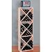 Country Pine Solid Diamond Wine Cube Rack - Holds 132 Bottles