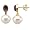 14K White Gold Paspaley South Sea Cultured Pearl and Amethyst Earrings - 12.00mm