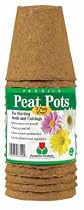 Pk/15 x 20: Plantation Products Round Peat Pots (FR312B)