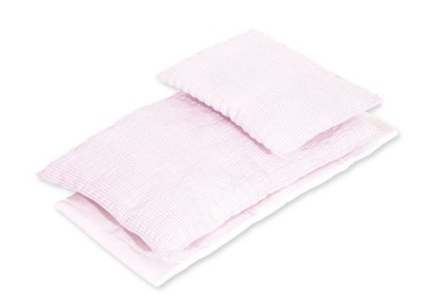 Pinolino 28685-7 - Bettzeug f&uuml;r Puppenbetten, 3-tlg., Vichy-Karo rosa Preisvergleich