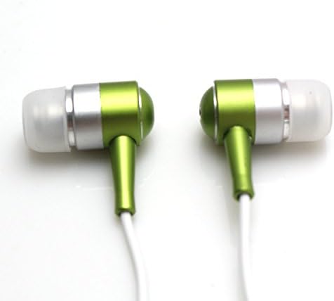 igloon Aluminum In-ear Noise-Reducing Premium Stereo Earbuds Headset with Bass, work with for All iPhone, iPod, iPad, Samsung's Mobile phones and tablet PCs, HTC, Sony and other device such as laptop, Mp3, MP4 and more (Light green)