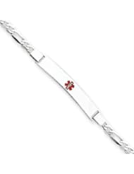 8 Inch 14k Gold White Gold Medical Jewelry Bracelet