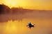 Fly-fishing in Lake Muskoka, Ontario - 24W x 16H - Peel and Stick Wall Decal by Wallmonkeys