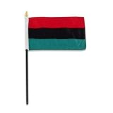 African American Flag 4 x 6 inch