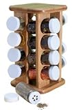 Natural Living Bamboo Revolving Spice Rack