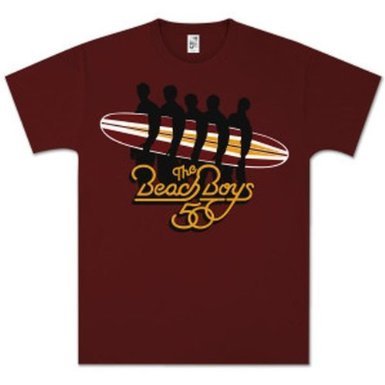 Beach Boys Surfboard Maroon Big Mens T-Shirt