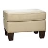 Carolina Cottage Upholstered Oxford Ottoman, Beige
