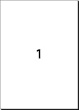 Produkt-Bild: Sigel LA181 Universal-Etiketten, wei&szlig;, (Ink/Laser/Copy), 210 x 297 mm (auf DIN A4-B&ouml;gen), 25 Etiketten = 25 Blatt