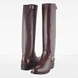 Raven Ladies Lady Women Woman Motorcycle Califorinia Highway Engineer Police Patrol Tall Full Calf High Boots Boot, Footwear, with Buckle Brown Plus, 2plus Calf Sizes Available