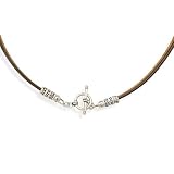 16 + 2 Inch Extension Two Strand Brown and Tan Leather Necklace