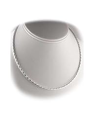 OMEGA 1.6mm Diamond Cut Sterling Silver Nickel Free Chain Necklace Italy