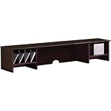 Walker Edison Hutch for Simple Desk - Walnut Brown - DHW46