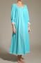 Amanda Rich Long Sleeve Long Gown (107) XL/Turquoise