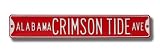 ALABAMA CRIMSON TIDE ALABAMA CRIMSON TIDE AVE AUTHENTIC METAL STREET SIGN (6 X 36)