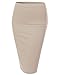 J.TOMSON Women's Basic Stretchy Semi Formal Slim Fit Midi Pencil Skirt