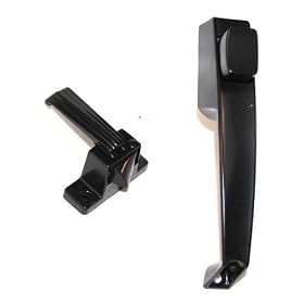 Black Aluminum Storm and Screen Door Push Button Latch