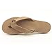 Rainbow Sandals Women’s Double Layer Premier Leather Narrow Strap w/Arch, Dark Brown, Ladies Large / 7.5-8.5 B(M) US
