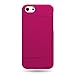 CoverON Hybrid Dual Layer Case with Credit Card Holder for Apple iPhone 5C - Rose Pink Hard Black Soft Silicone