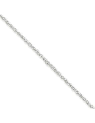 14K White Gold 24in 1.7mm Ropa Necklace Chain. Metal Wt- 3.16g