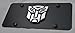 Transformer Autobot 3d Emblem on Black Steel License Plate