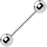14 Gauge STEEL BARBELL Tongue Ring 5/8 6mm