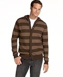 Perry Ellis Striped Hooded Cardigan