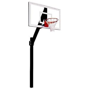 First Team Legend Jr. Pro In-Ground Basketball Hoop with 60 Inch Glass Backboard