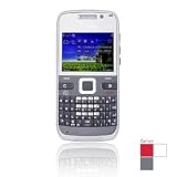 E72-wifi w quad carte bi-bande ultra tv java double caméra à double lampe de poche mince téléphone portable clavier qwerty (carte 2GB TF)