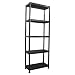 5 Tier Galaxy Black Plastic Shelving.