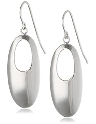 Sterling Silver Oval Dangle Earrings
