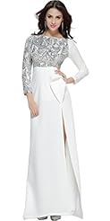 Slit Sequined Summer Cocktail Evening Dress/Party Dress/Maxi Dress 