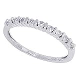 0.05ctTW Wedding Anniversary Mens Diamond Band in 10kt White Gold