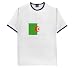 Algeria Flag 2 - Ringer T-Shirt, White/Navy, X-Large