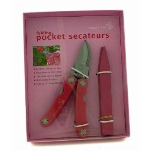 Ladies Pink Folding Secateurs Gift Set