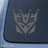 TRANSFORMERS DECEPTICON - Car, Truck, Notebook, Vinyl Decal Sticker #1037 | Vinyl Color: Silver